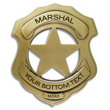 Authentic Old West Marshal Badge with Custom Engraving