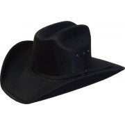 MX Wool (Faux Felt) Cattleman - Black Cowboy Hat