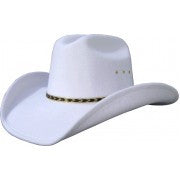 MX Wool (Faux Felt)  Cattleman - White Cowboy Hat