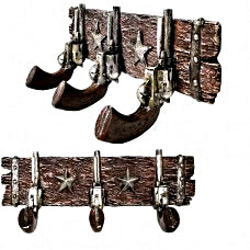 Old West Pistol Coat Rack