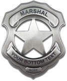 Authentic Old West Marshal Badge with Custom Engraving
