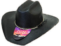 Canvas/Straw Black Cowboy Hat