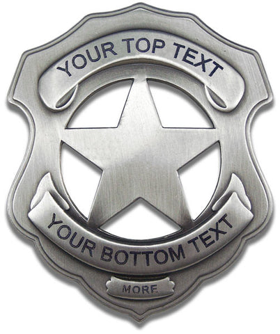 Custom Silver Shield Badge