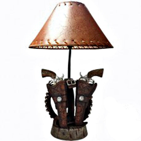 Old West Triple Pistol Lamp