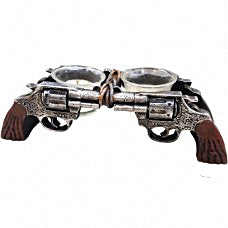 Old West Double Pistol Candle Holder