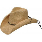 Raffia Natural Cowboy Hat  - Solid