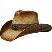 Raffia Tea Stain Cowboy Hat