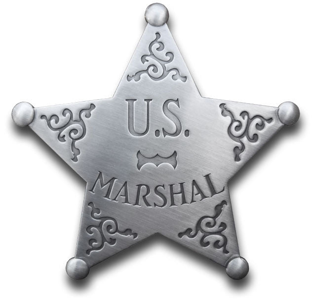 Old West US Marshal Badge Replica - Vintage Metal Costume Prop For Western Events