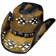 Cowboy Hat Black with Brown