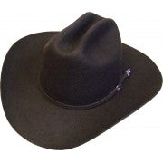 100% Wool Felt Cattleman Cowboy Hat Chocolate 020