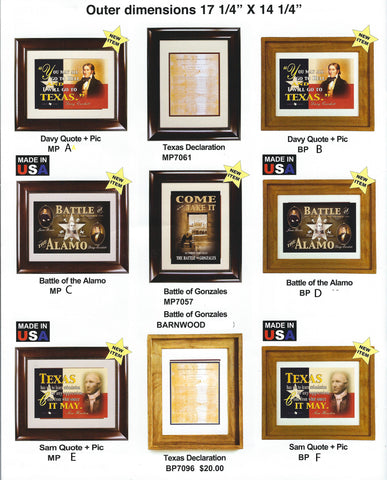 Antiqued Prints in Mahogany Frames 17 1/4" x 14 1/4"
